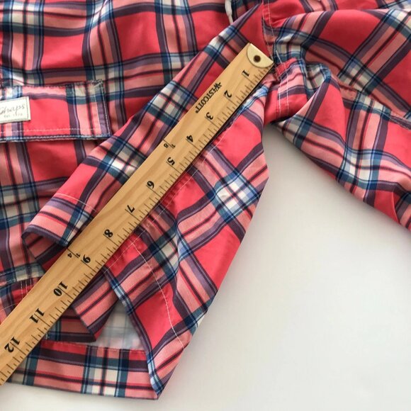 Vintage Ralph Lauren Chaps Swim Suit Trunks Mens Size M Buffalo Check Plaid Red - Picture 10 of 12